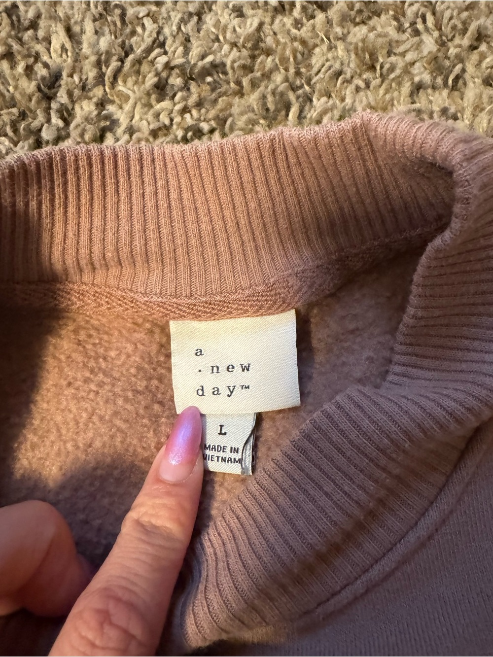 a new day Crewneck Sweatshirt - Dusty Mauve Pink - Picture 2 of 2